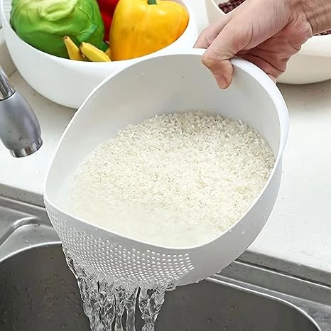 Multi-Functional Kitchen Washing Basket Basin - Drain Water, Wash Rice, And More