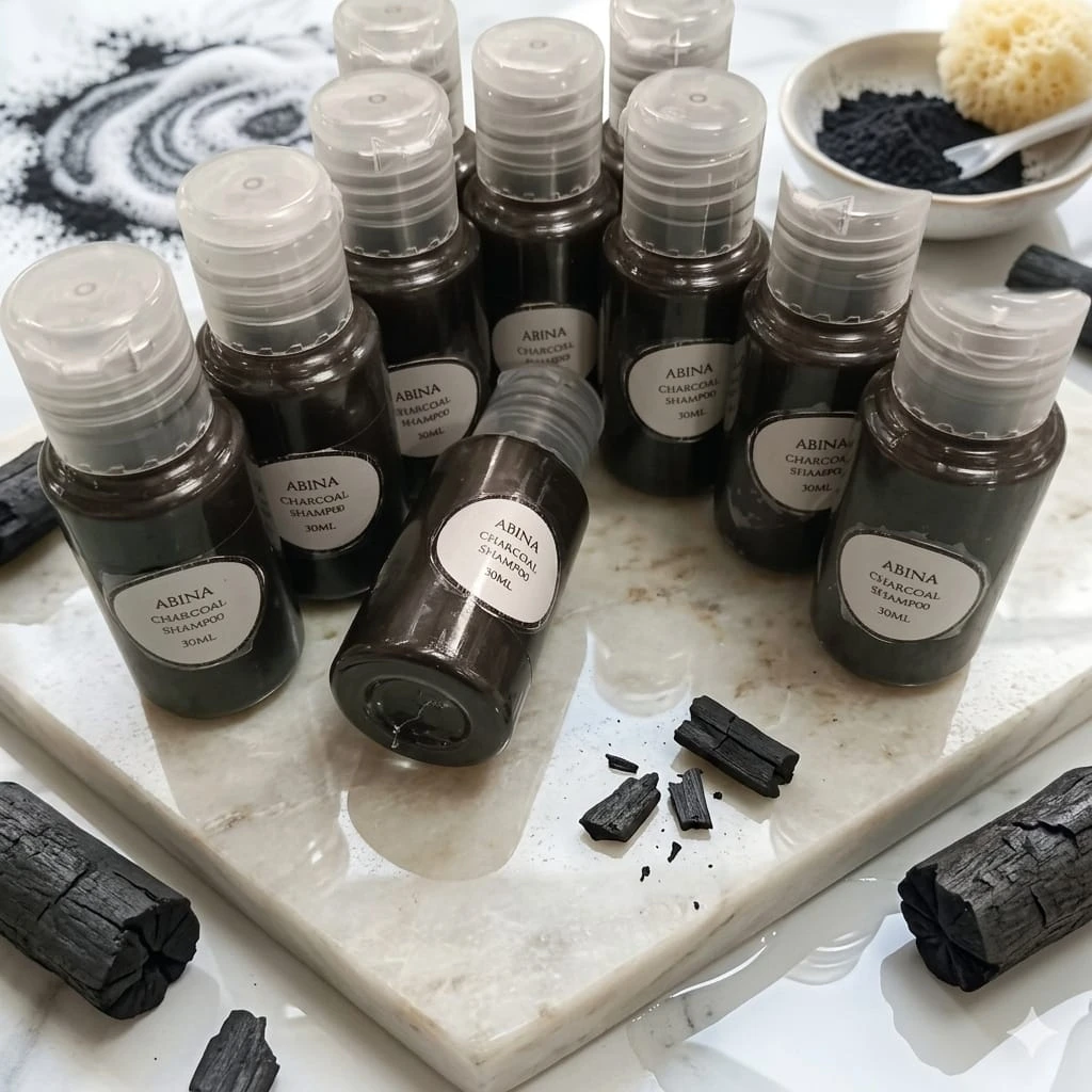 ABINA Charcoal shampoo 30 ml (sulphate free)